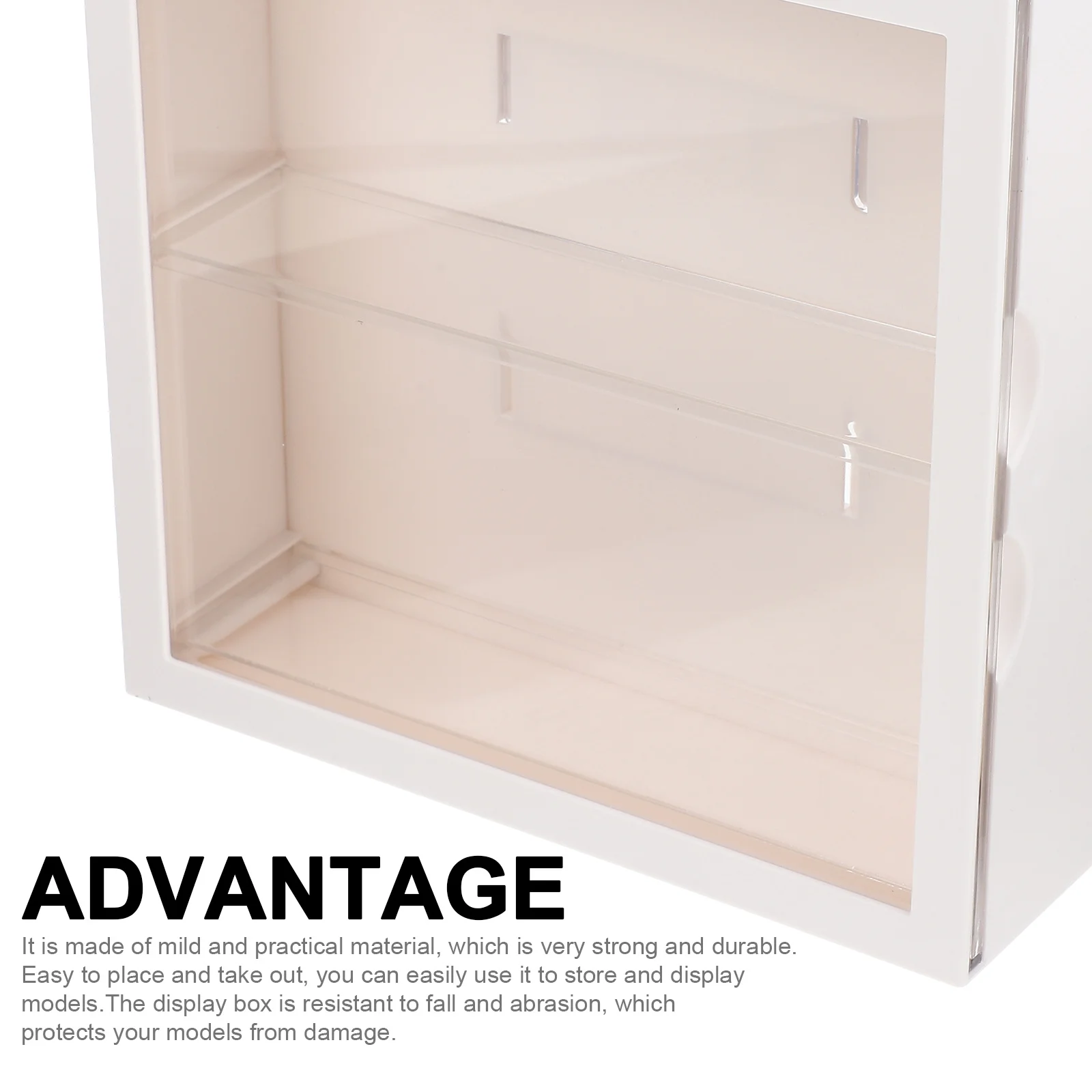 

Display Rack Two-Layered Handicrafts Storage Box for Home Office Collectibles Organizer Display Case for Action