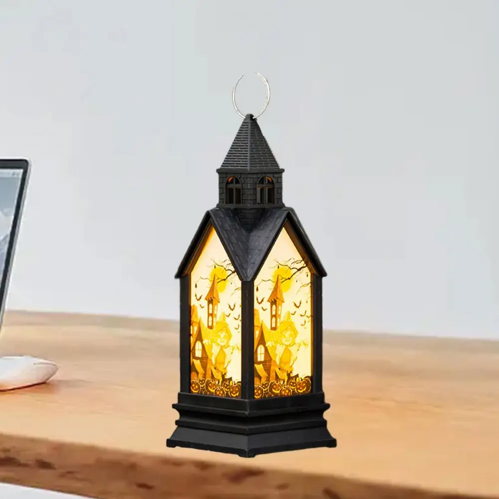 Vintage Style Lantern Vintage Style Night Light Halloween Led Ghost Handheld Pumpkin Lantern Spooky with Hanging Ring for Party