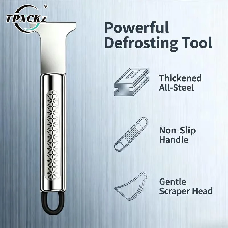 SL Stainless Steel Ice Scraper Fast Defrosting Scratch Proof For Car Windshield Home Refrigerator Ice Removal