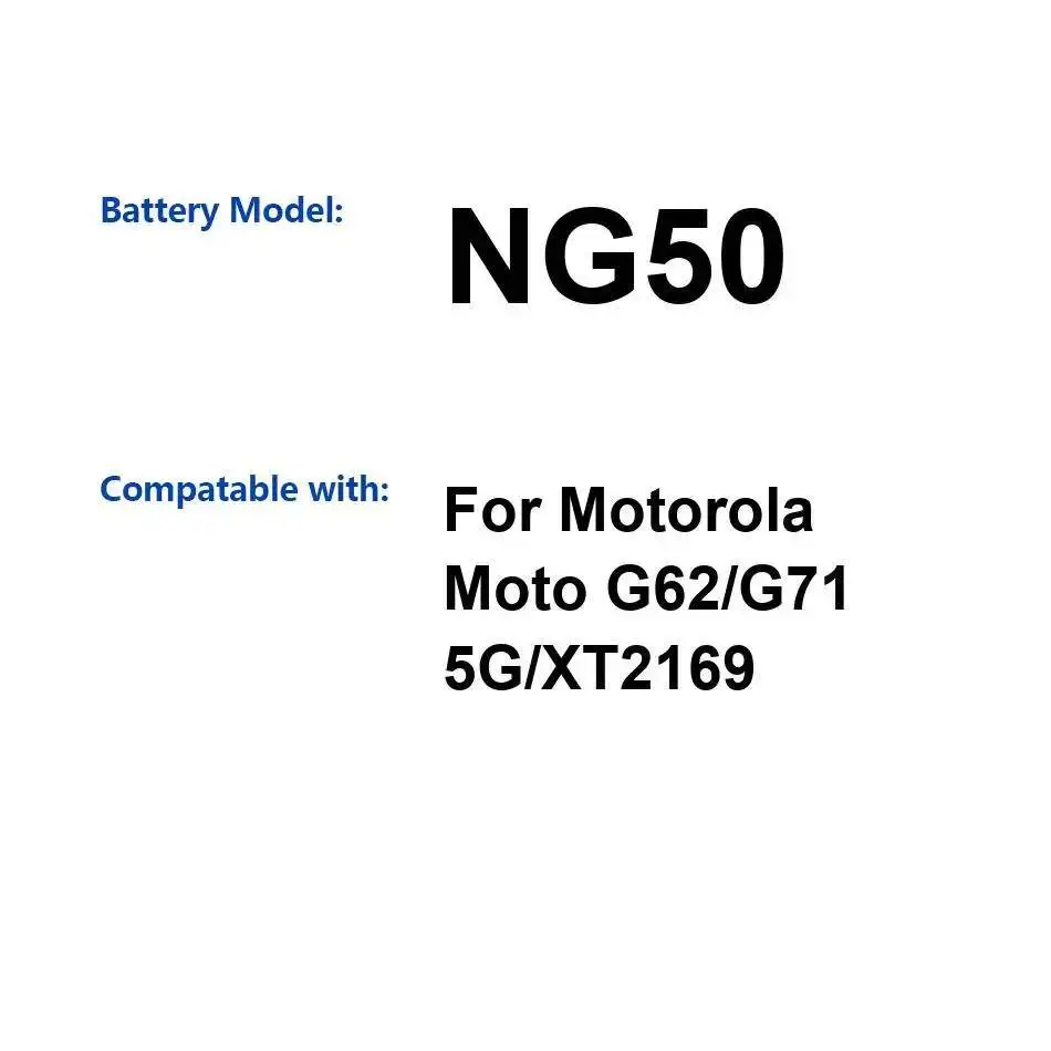 

Аккумулятор мобильного телефона для Motorola Moto G62 G71 5G XT2169 5000 мАч NG50 долговечный
