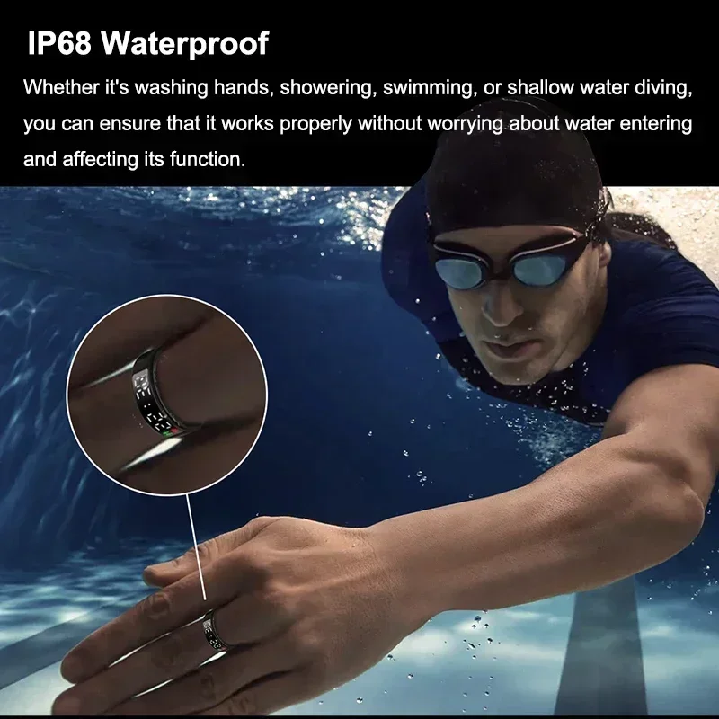 High Performance SR08 Smart Ring Witn 5ATM Waterproof Gesture Operated Camera Video Health Monitoring with Durable Battery