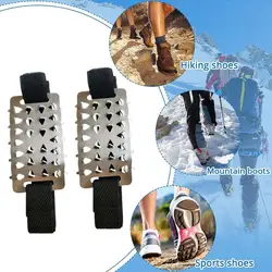 Portable Claw Ice Gripper Stainless Steel Ice Shoes Spike Spikes Traction 35-48 Climbing Cleats Ice Anti-skid Gri V7V6