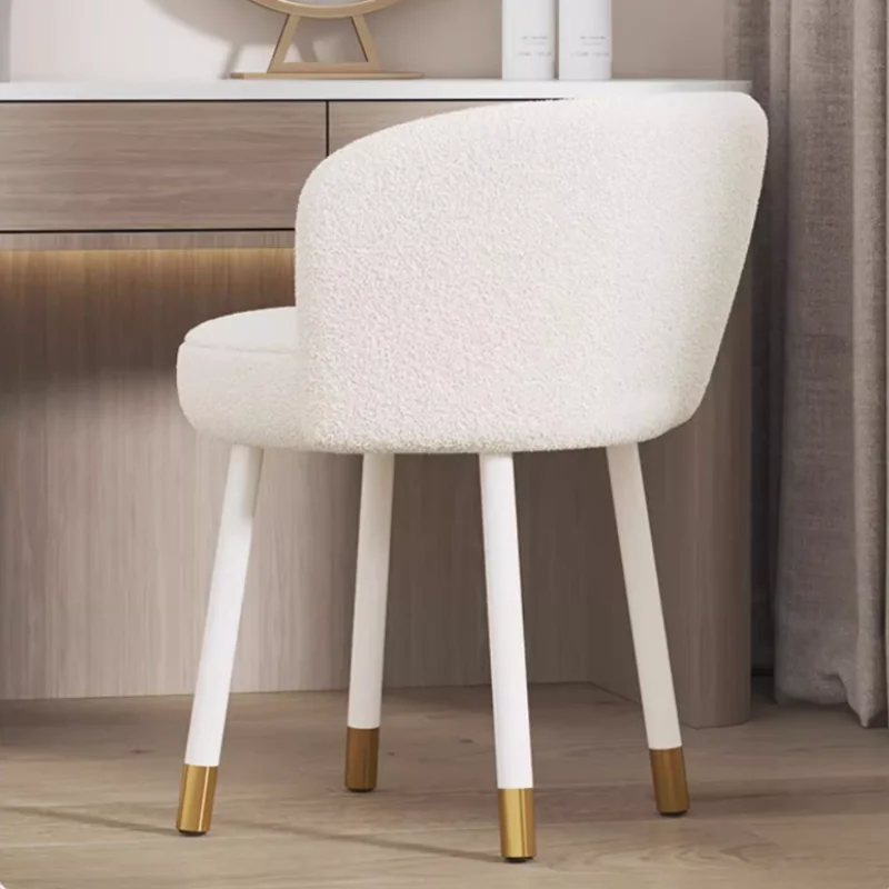 Simple Light Luxury Makeup Stool Furniture Household Backrest Portable Seat Modern Nordic Style Comfortable Vanity Stool