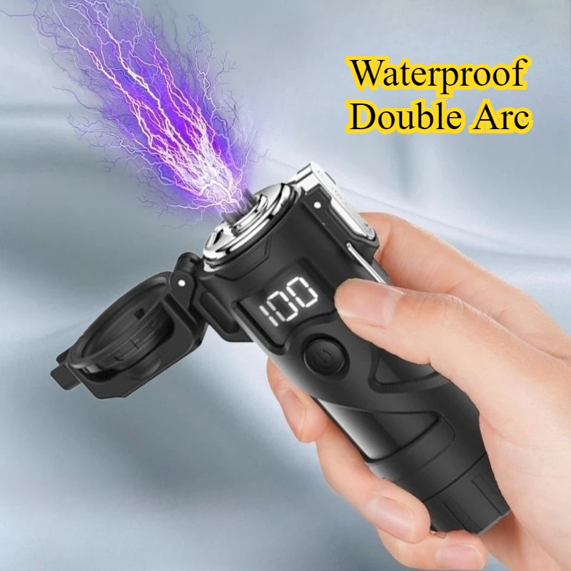 

Dual Arc USB Lighter Windproof Outdoor Flashlight Multifunctional Survival Tool Portable Plasma Ignition Strong Light Pulse Tool