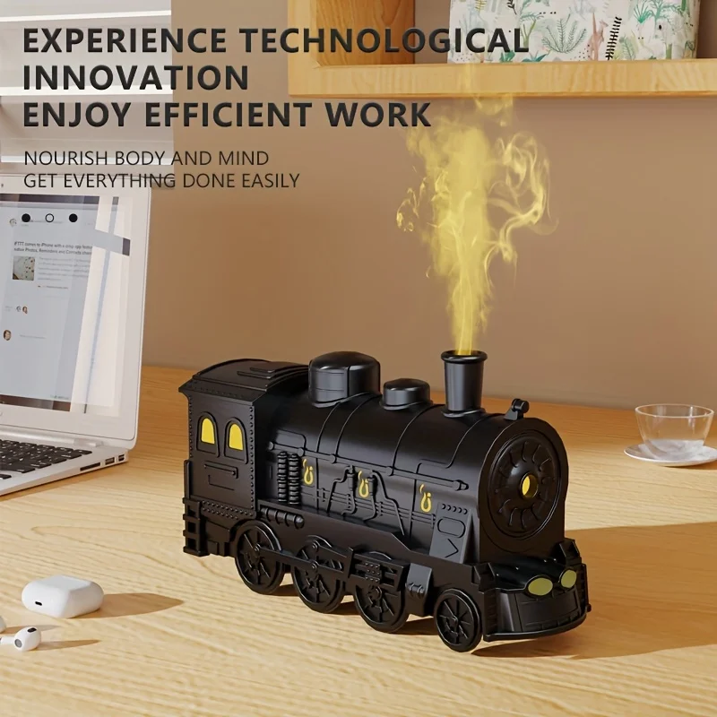 

1PC Essential Oil Diffuser, Retro Train Design, Imitates 2 Train Sounds, Aroma Diffuser, USB-Powered Air Humidifier for Home