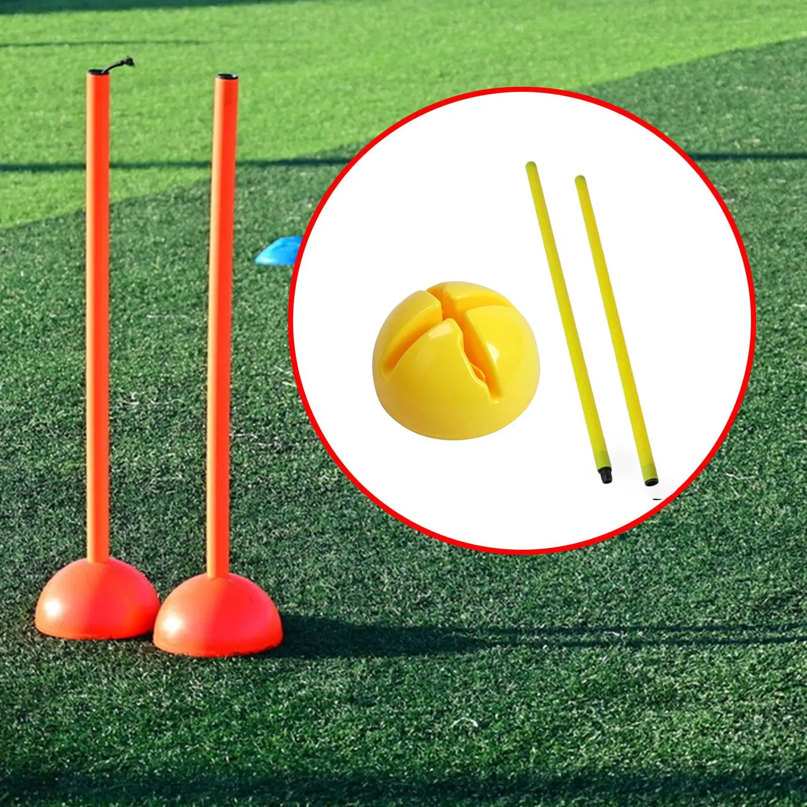 Football Agility Training Poles Portable Football Training Rod Soccer Training