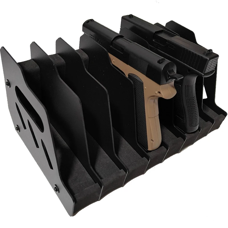 4/6/8 Slots Foam Pistol Rack Gun Holder Glock Display Stand Gun Safe Cabinet Storage Handgun Revolver Airsoft Weapoun Support