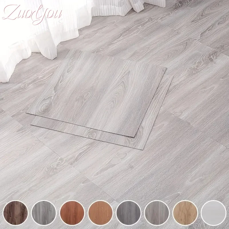 

Imitation Wood Grain Floor Stickers Waterproof Anti-Slip for Kitchen Bedroom Peel and Stick PVC Wall Sticker DIY Home Decoration
