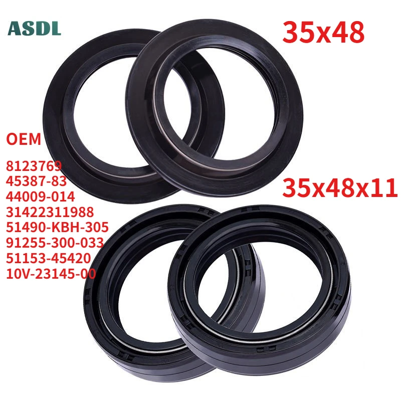 35x48x11 Front Fork Oil Seal Dust Cover for BMW R850 R900 R1100 R1150 GS R RS RT K1100 K1200 R1200 For Honda CB750 CB900 XL500