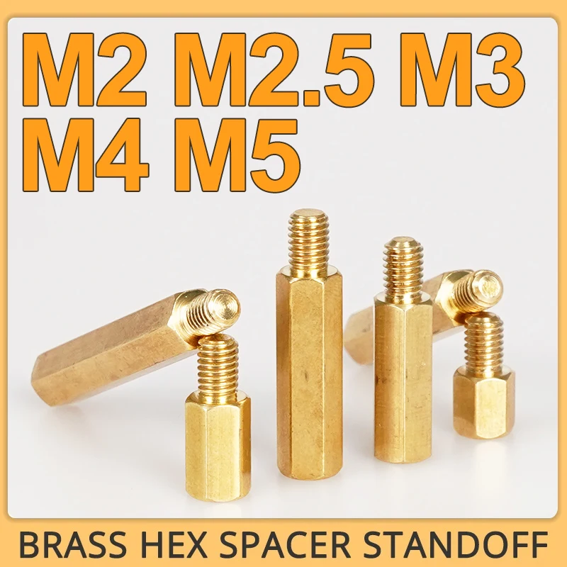 M2 M2,5 M3 M4 M5 Hex Messing Männlich Weiblich Standoff Board Rack Stud Sechskant Gewinde Säule PCB Säule Motherboard Spacer Bolzen Schraube