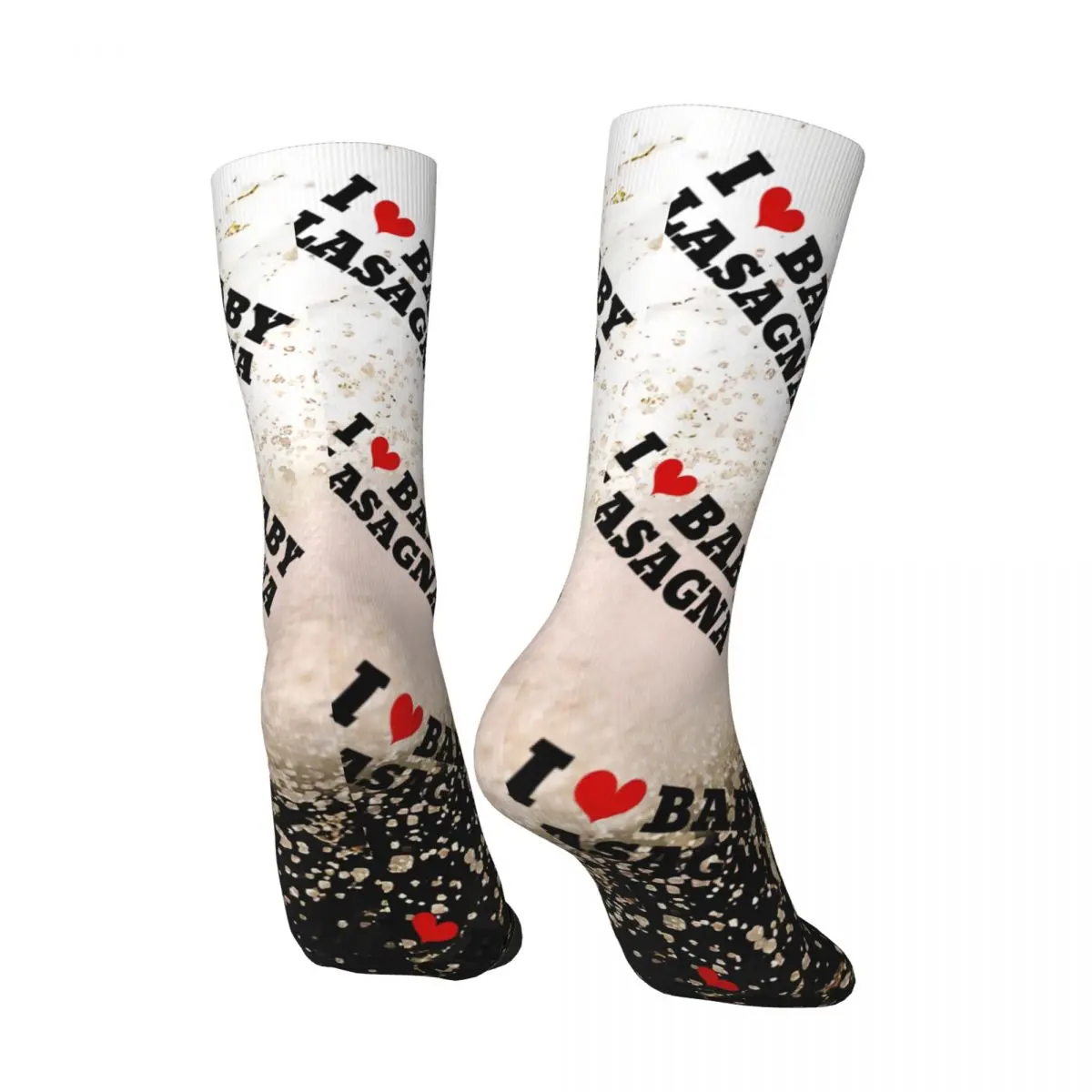 I Love Rock Men's Socks Retro Harajuku Baby Lasagna Street Style Novelty Pattern Crew Sock