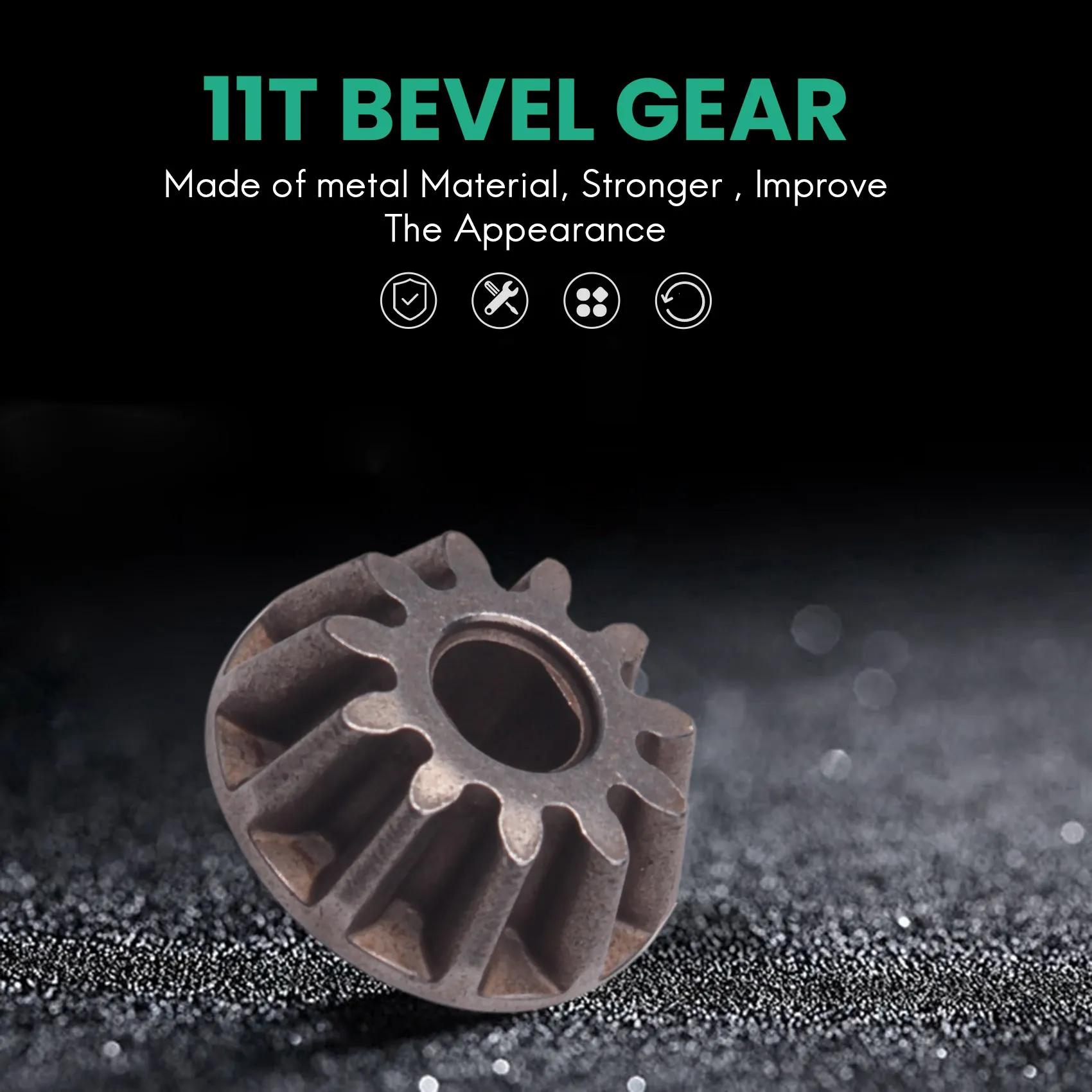 2 ชิ้น 11 ครั้งเกียร์เอียง EA1038 สําหรับ JLB Racing CHEETAH 1/10 Brushless RC รถอะไหล่อุปกรณ์เสริม