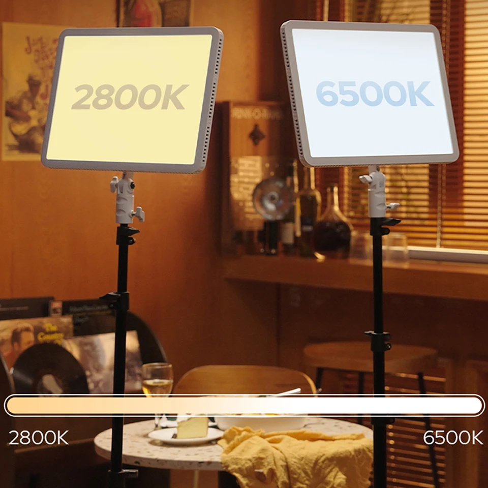 Imagem -02 - Pro Bi-color Painel de Luz Led 2800k6500k Tlci 98 Mais Cri 98 Mais Regulável Fotografia Estúdio Luz de Preenchimento para Live Streaming Godox-p260c