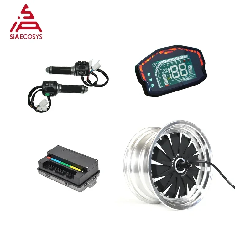 

SiAECOSYS QSMOTOR 12x7.5inch 1500W 48V 55kph Hub Motor with EM50SP controller and kits for E-Scooter