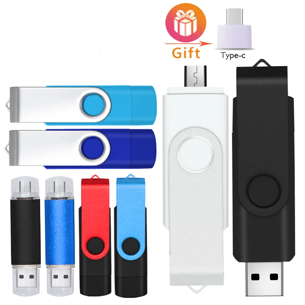 

High Speed USB Flash Drive OTG Pen Drive 32gb 64gb Usb Stick 4gb 8gb 16gb Pendrive Flash Disk for Android Micro/PC Free Adapter