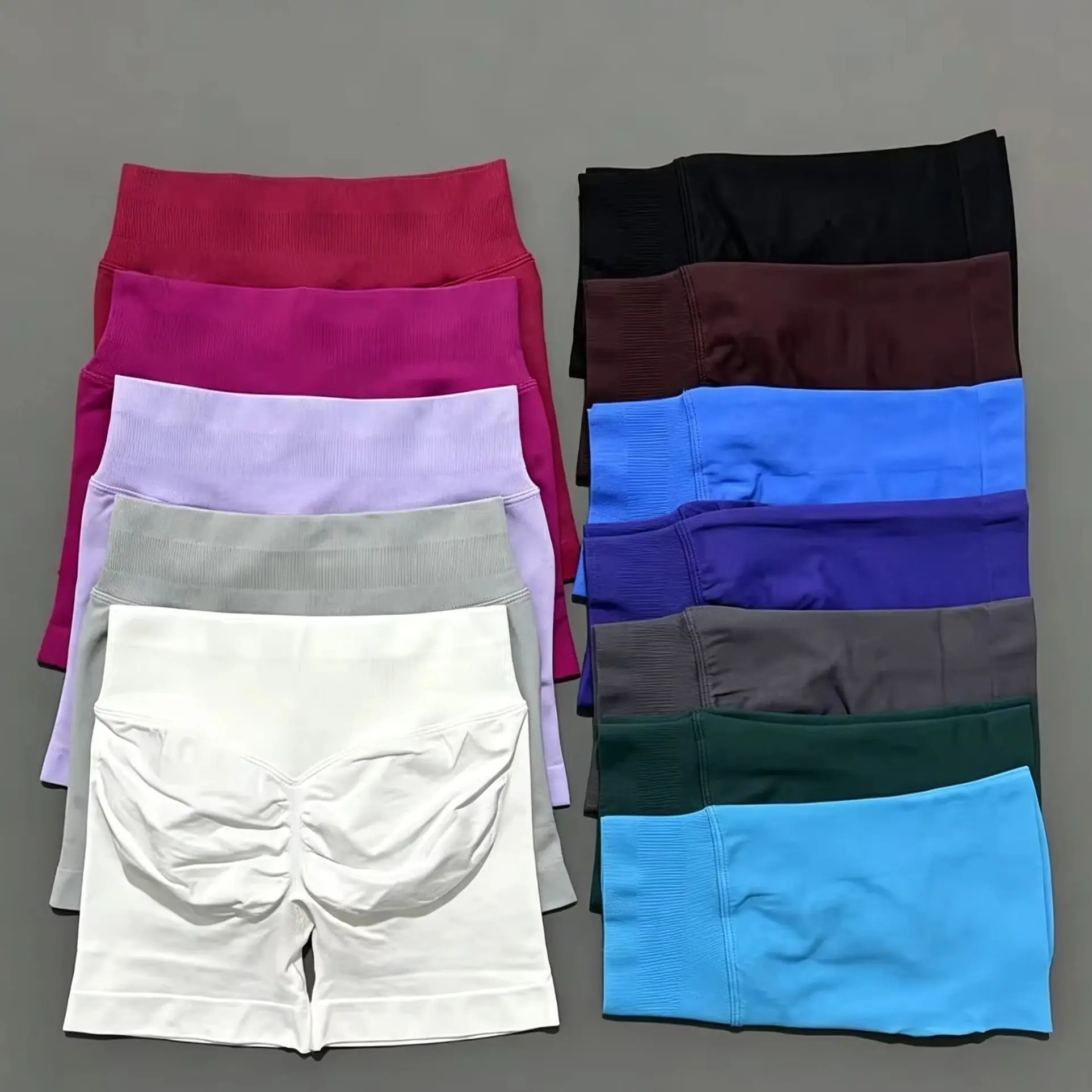 Women's High Waist Yoga Shorts Butt Lift Tummy Control Push Up Body Sculpt Workout Fitness Gym Running Athletic Sportswear