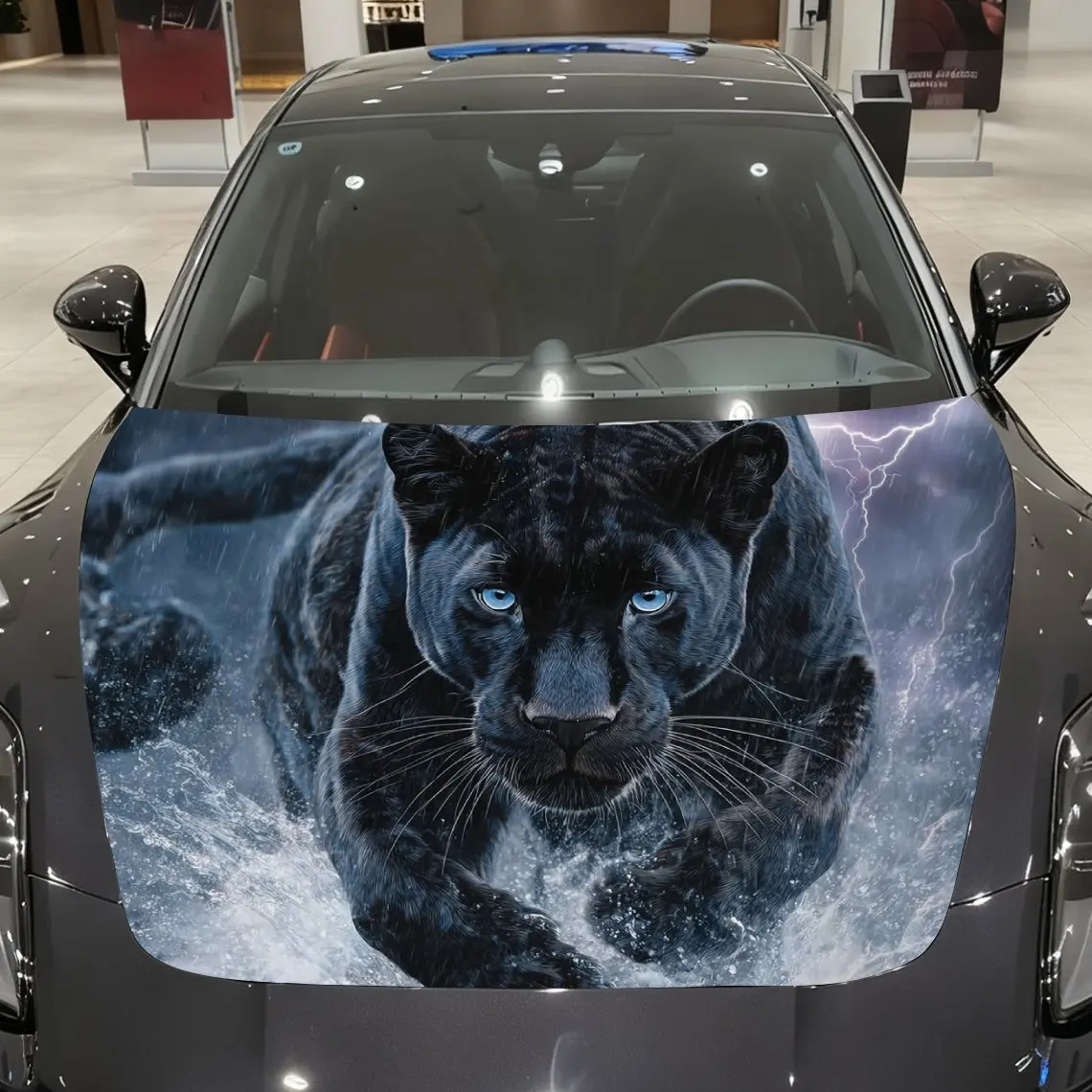 

Panther Car Hood Stickers, Fashion Decorative Car Film, Self-adhesive Wear-resistant Stickers, Bold Design, Car Parts, Friend Gi