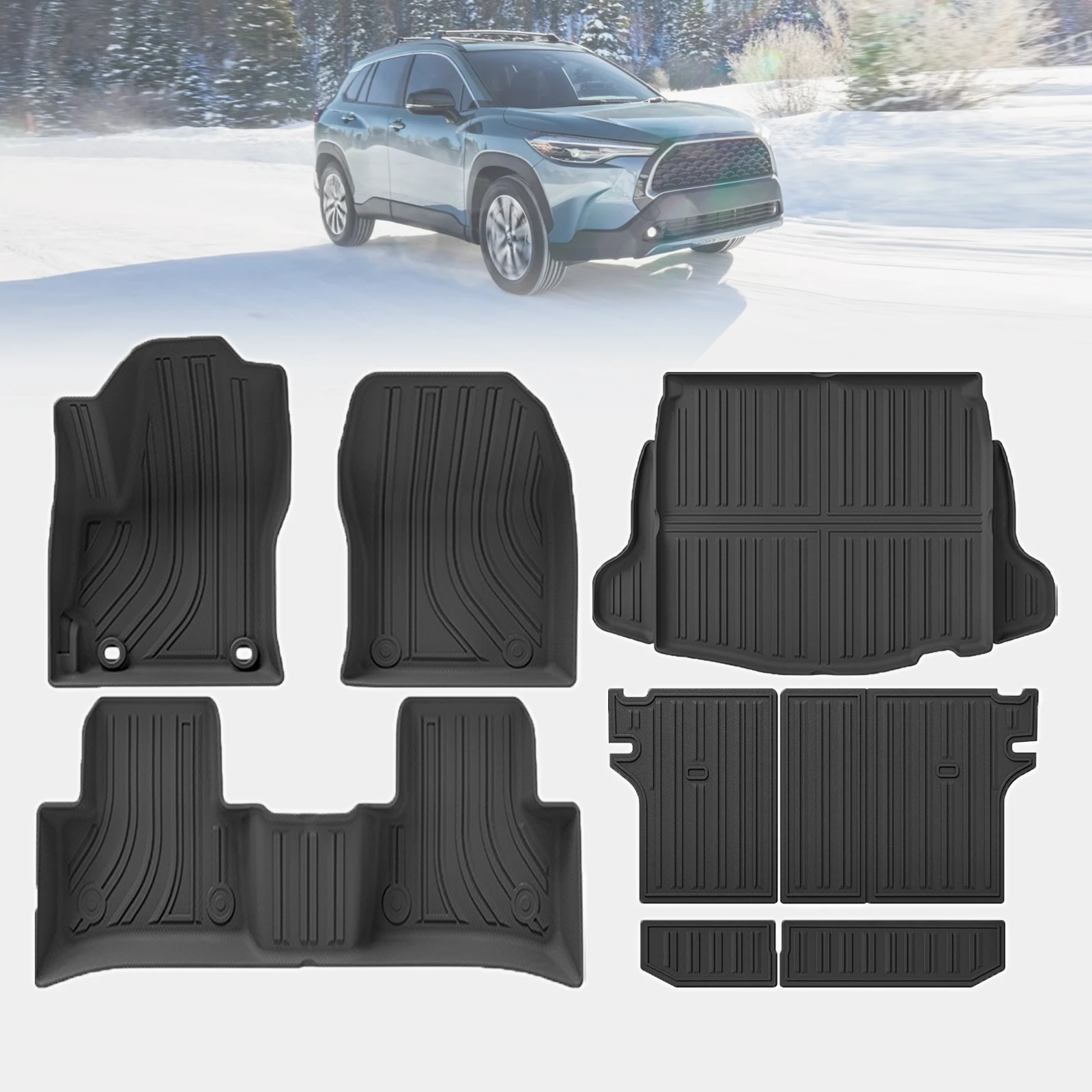 for Toyota Corolla Cross (XG10) Fuel Version 2022-2026 RHD LHD Car Floor Mats TPE Material Non-Slip Interior Parts Accessories