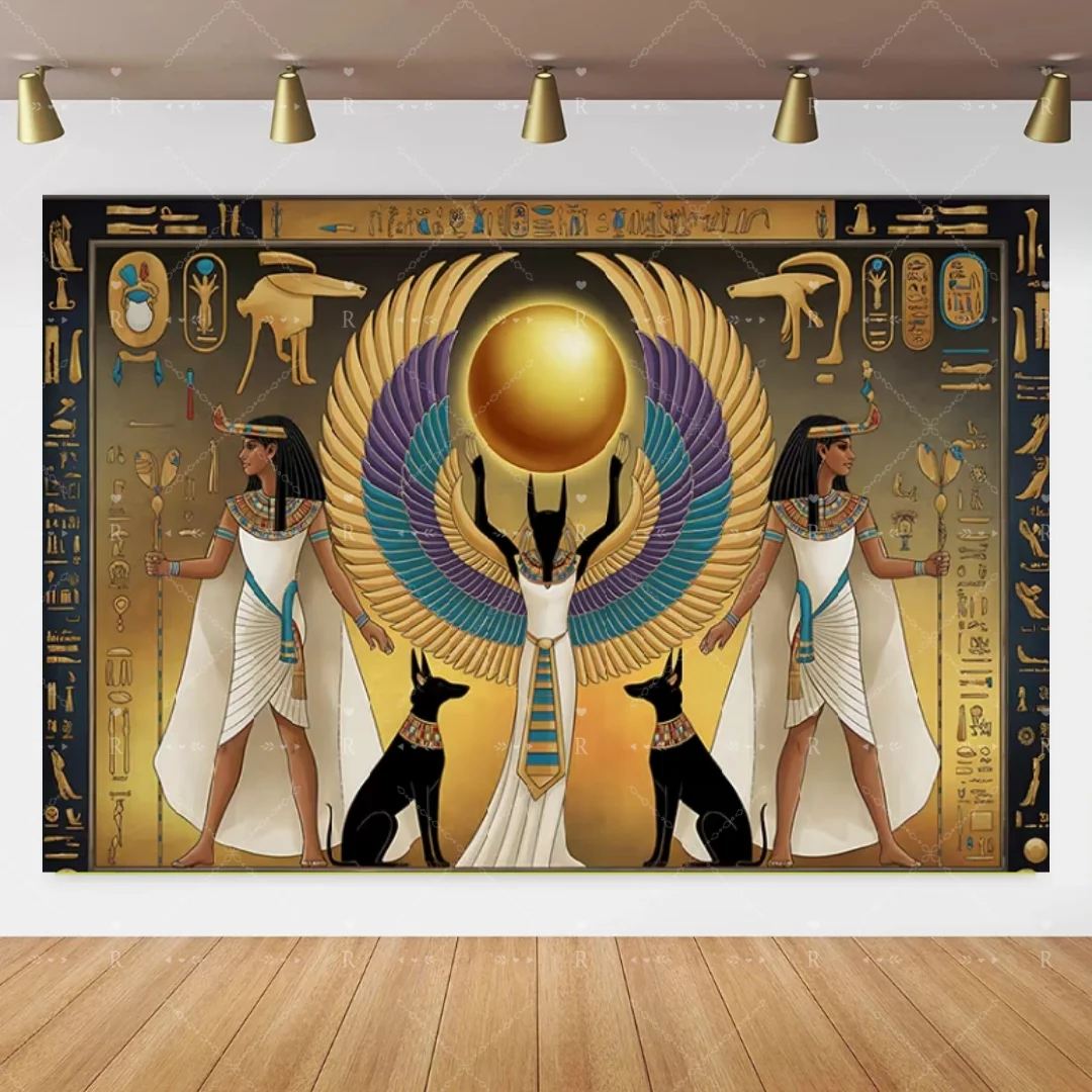Ägyptische Pyramiden Themenhintergrund Säulen Wüste Sphinx von Ägypten Kulisse Heimdekoration Porträtfotografie Banner Requisite Geschenk – Detail 3