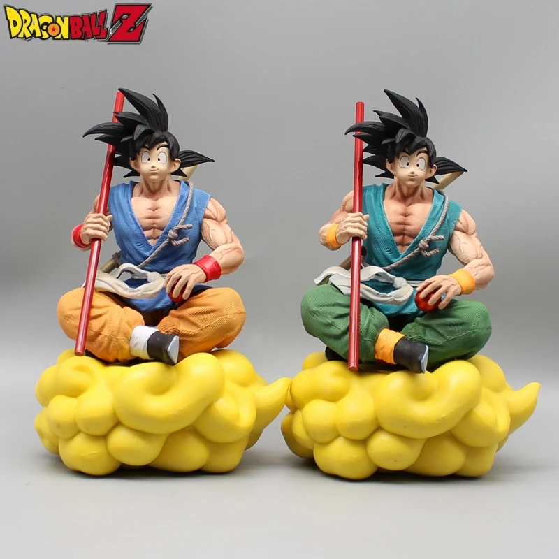 

Dragon Ball Bt Somersault Cloud Goku Htk Anime Figures Take A Stick Sitting Position First Bomb Ornament Model Peripheral Toys