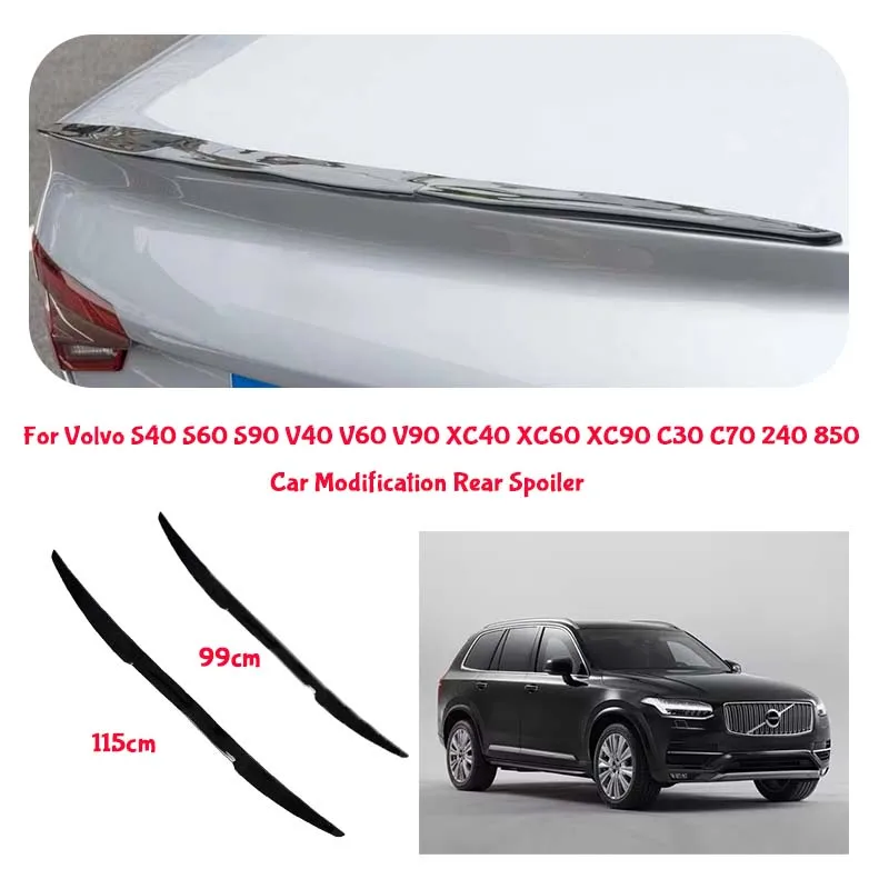 For Volvo PVC Material Car Special Tail Wing Punch-Free Integrated Paste Auto Spoiler car wing