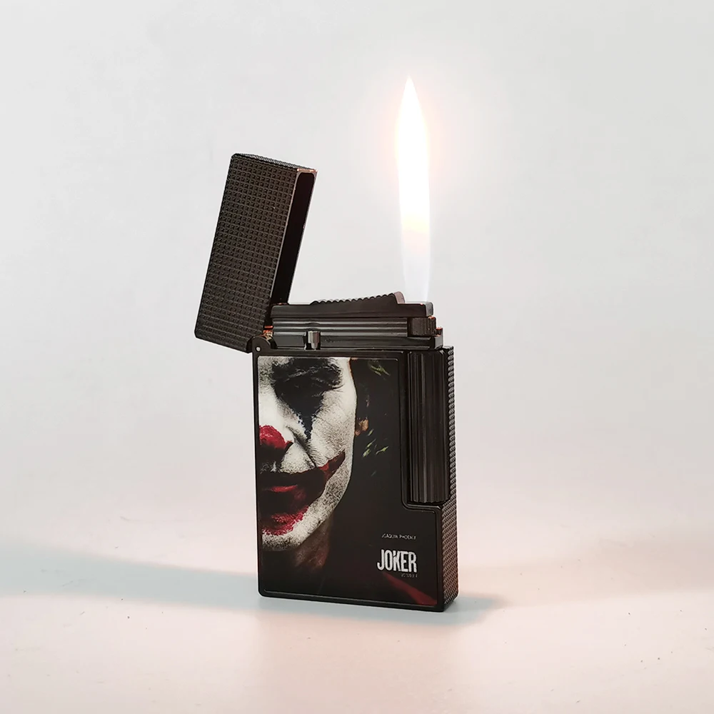 2025 New Gas Lighter Copper Lacquer Smoking Tobacco Cigarette Accessories Smoker Man Gifts Collection Dupont x Joker