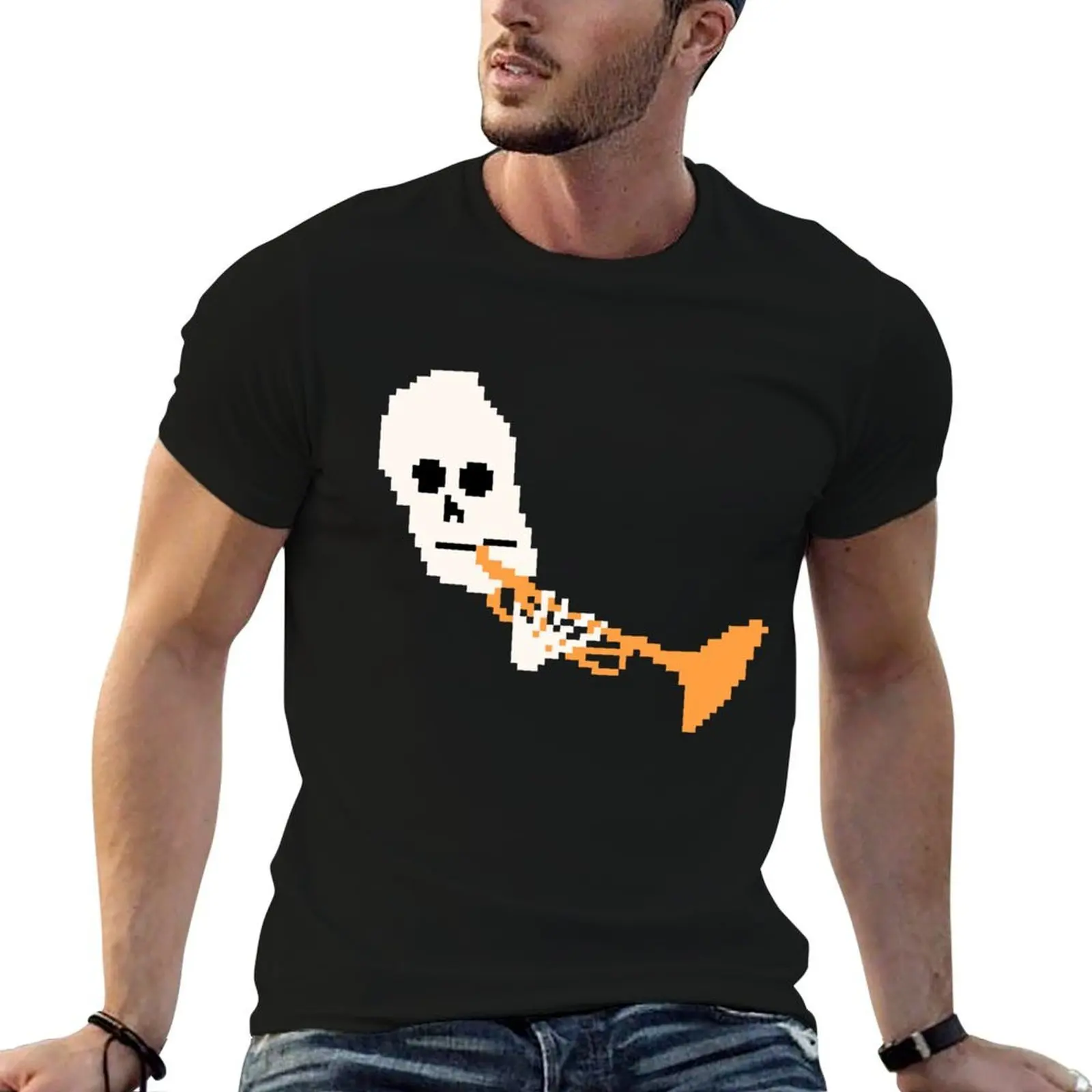 Doot Mr.Skeltal Meme Pixel Art 2spooky4me T-Shirt essential t shirt Personalized t-shirt tee shirts for men