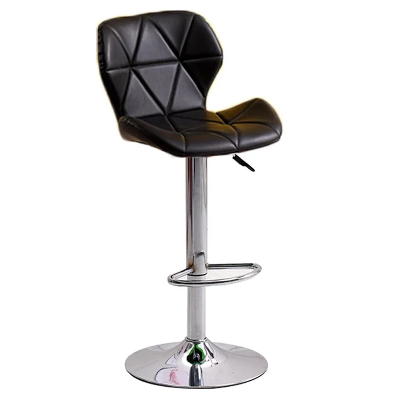 Modern High Stool Restaurant High Chairs For Kitchen Pu Leather Swivel Adjustable Bar Chair Hydraulic Rotate Bar Stools