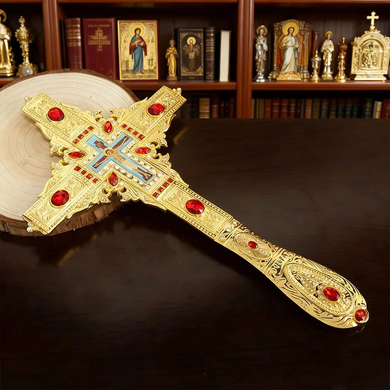 Retro-Stil Ostorthodoxes Kreuz Wanddekoration Geschnitztes Heiliges Kunstwerk für Gläubige Christen Zuhause Glaubensgebet Souvenir Geschenk – Detail 10