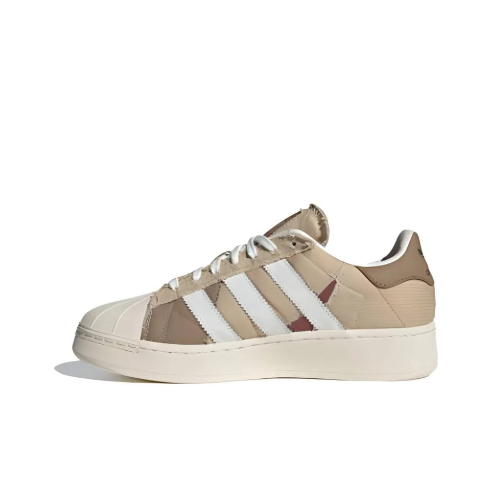 Adidas Originals SUPERSTAR XLG Comfortable Abrasion Resistant Low top Skateboard Shoes Unisex Brown ID6251