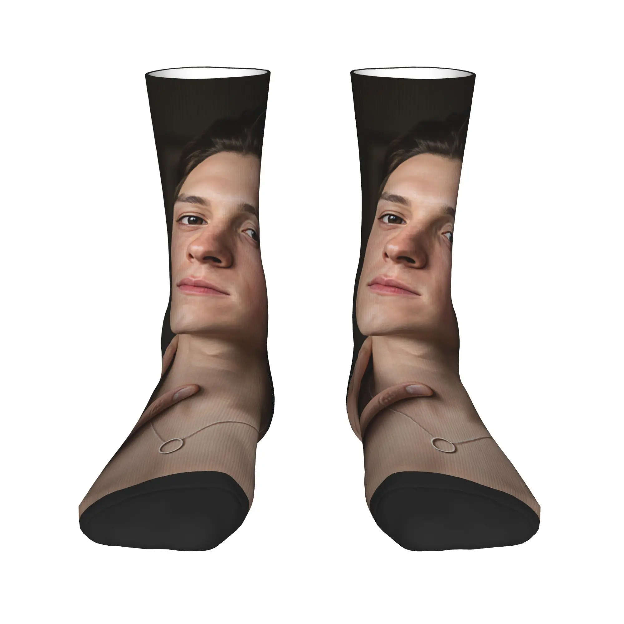 Tom holland is Cool Stockings  Graphic Funny Socks Autumn Non Slip Socks Couple Running Breathable Socks