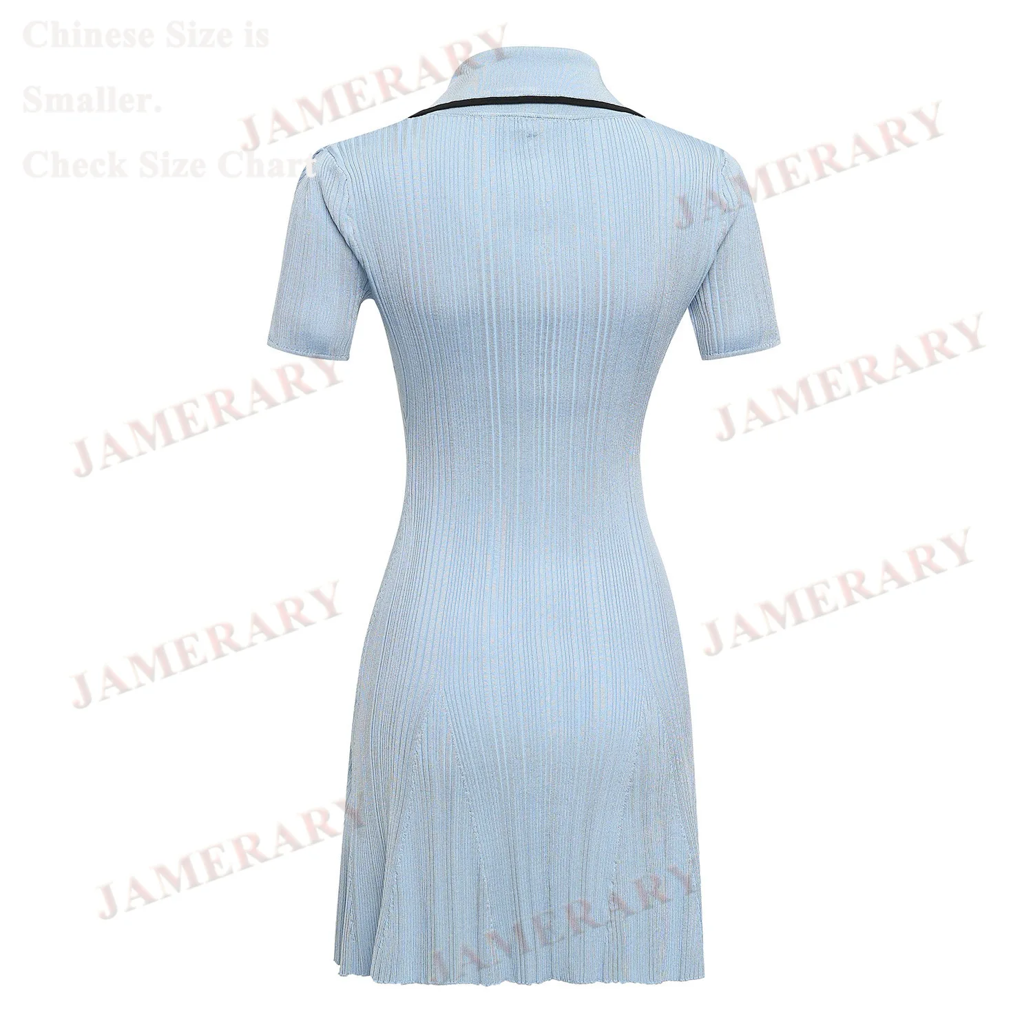 エレガントな夏の半袖ニットドレス女性秋黒、白シングルブレストシースレトロプリーツニットセータードレス
