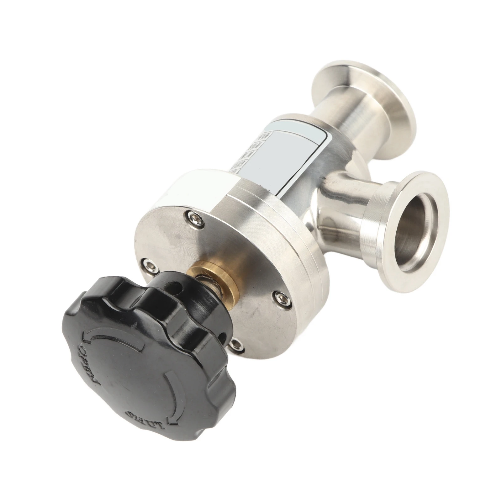 KF25 304 Stainless Steel High Vacuum Manual Right Angle Bellow Isolation Valve