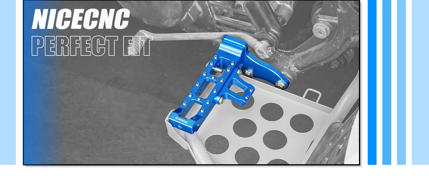 NICECNC Verlängerte, breitere Fußrasten und Kickstarter-Hebel für Yamaha Banshee 350 1987-2006, ersetzt 2GU-15620-01-00, Aluminium – Detail 38