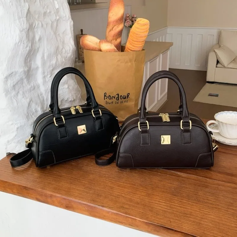 Diaper Bag Luxury Brand Designer Paris Fashion Leather Crossbody Handbag Women Elegant Classic Vintage Retro Tote