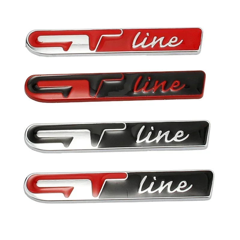 3D Metal GT Line Logo Rear Boot Side Emblem Badge Stickers for Kia K5 Optima Picanto Rio Sportage Cerato Forte Seltos Soul