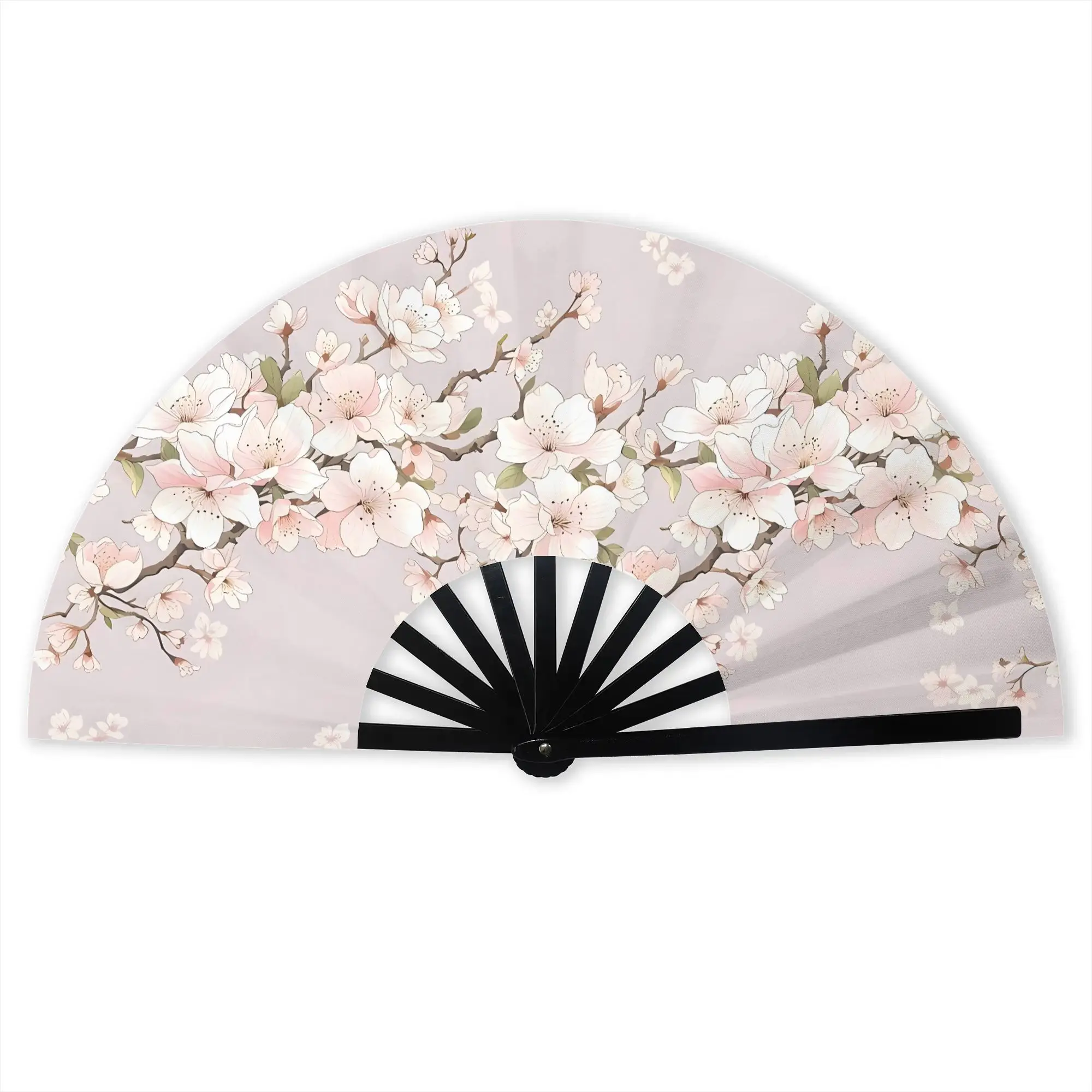 A Folding Fan Adorned with Cherry Blossoms, Ideal for Summer Gatherings, Music Festivals, And Birthday Presents, Without Battery