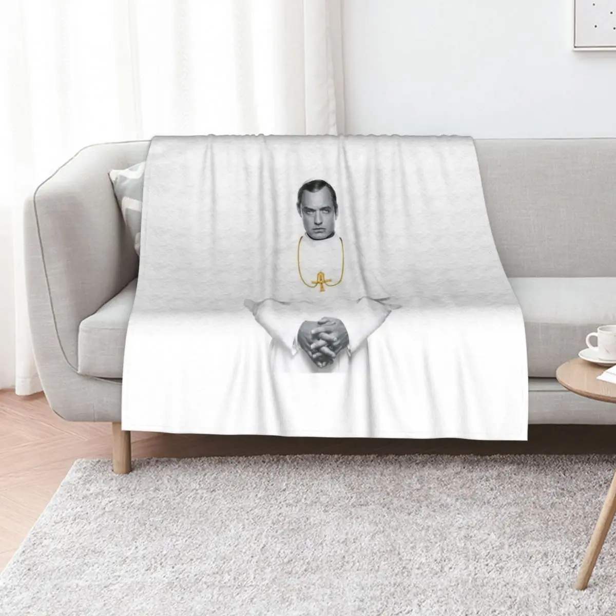 Lenny Belardo - Young Pope Pius XIII - Jude Law Throw Blanket manga Bed covers Sofa Quilt For Sofa Thin Blankets