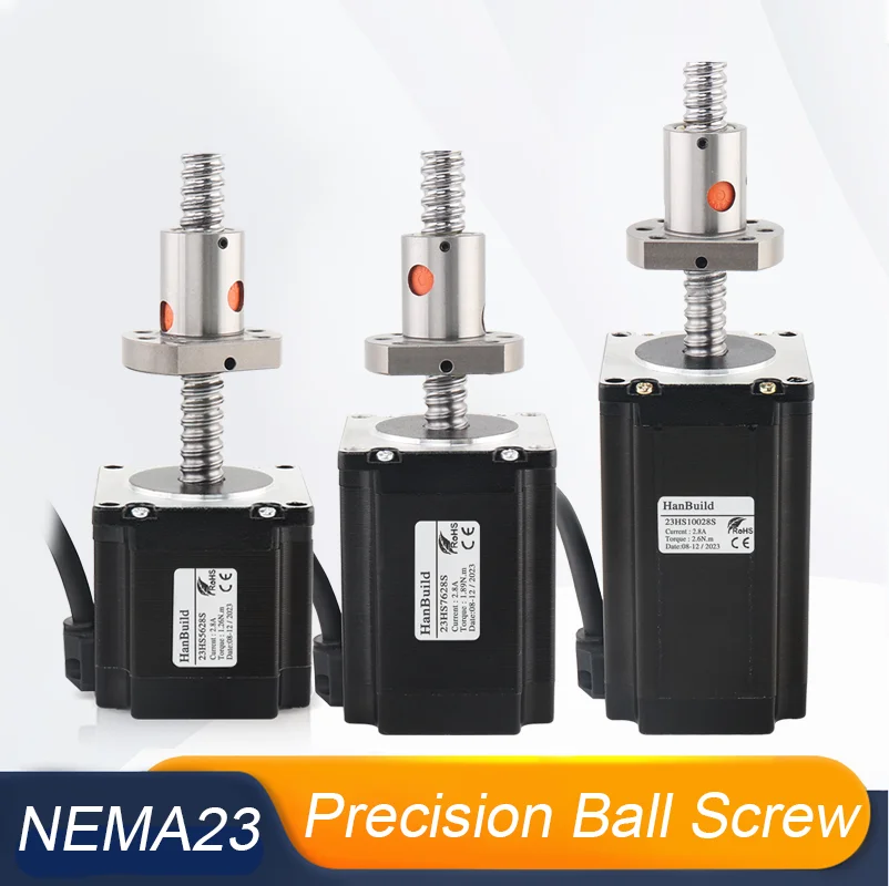

23HS5628-SFU1204 L100 200 300 мм шариковый винт Nema23 Шаговый двигатель 2,8 А 4-выводной двигатель 126 Н.М 42 для 3D медицинского оборудования