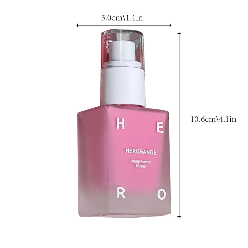 HERORANGE 4 Kleuren Vloeibare Blush Gepresste Blush Hydraterende Kleurversterkende Blush voor Gezicht, Ogen en Lippen Vrouwen Make-up Creëer Rouge Blush Crème
