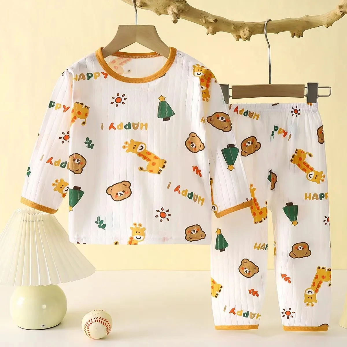 

Children Sets Cotton Kids Clothes Long/Short Sleeve Home Sleepwear Children's Clothing Boy Girl Autumn winter Tops Pants Suits