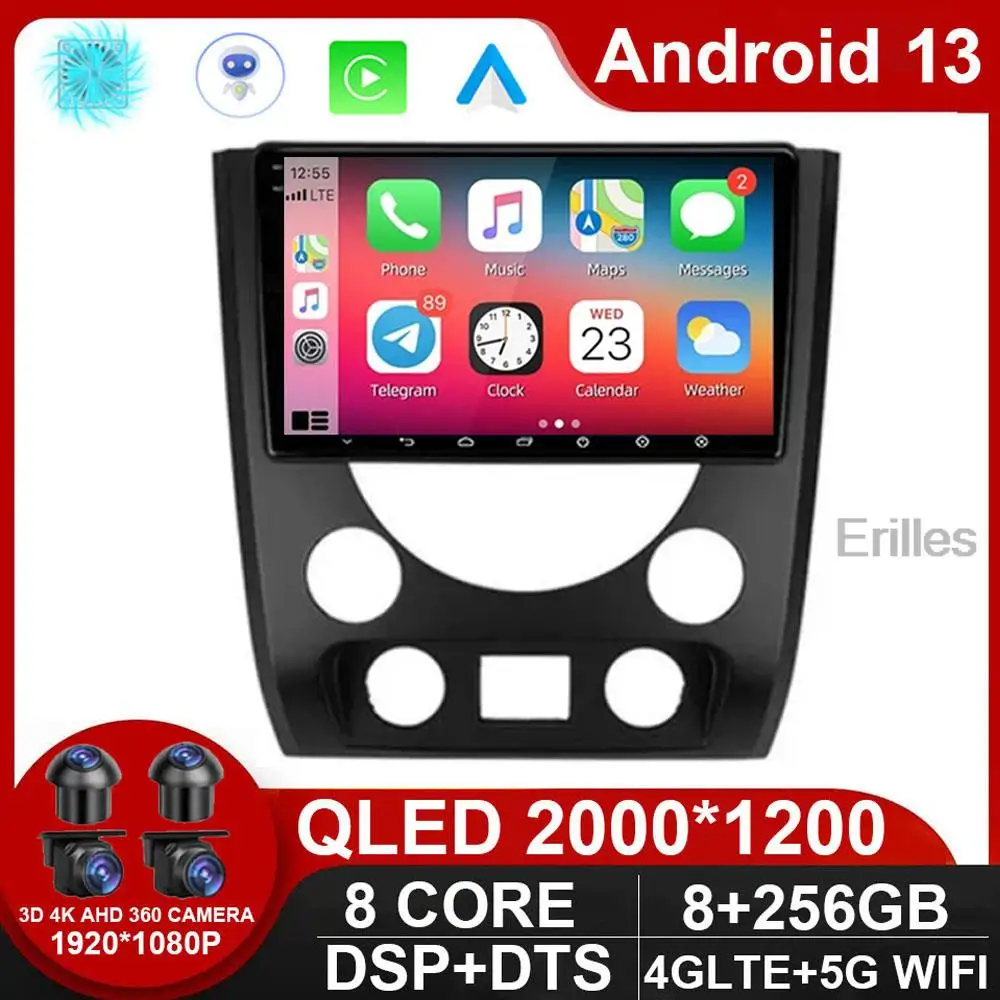 For SsangYong Rexton Y290 III 3 2012 - 2017  8 core Car Radio GPS Android 13  Multimedia Video Player Navigation Carplay NO DVD