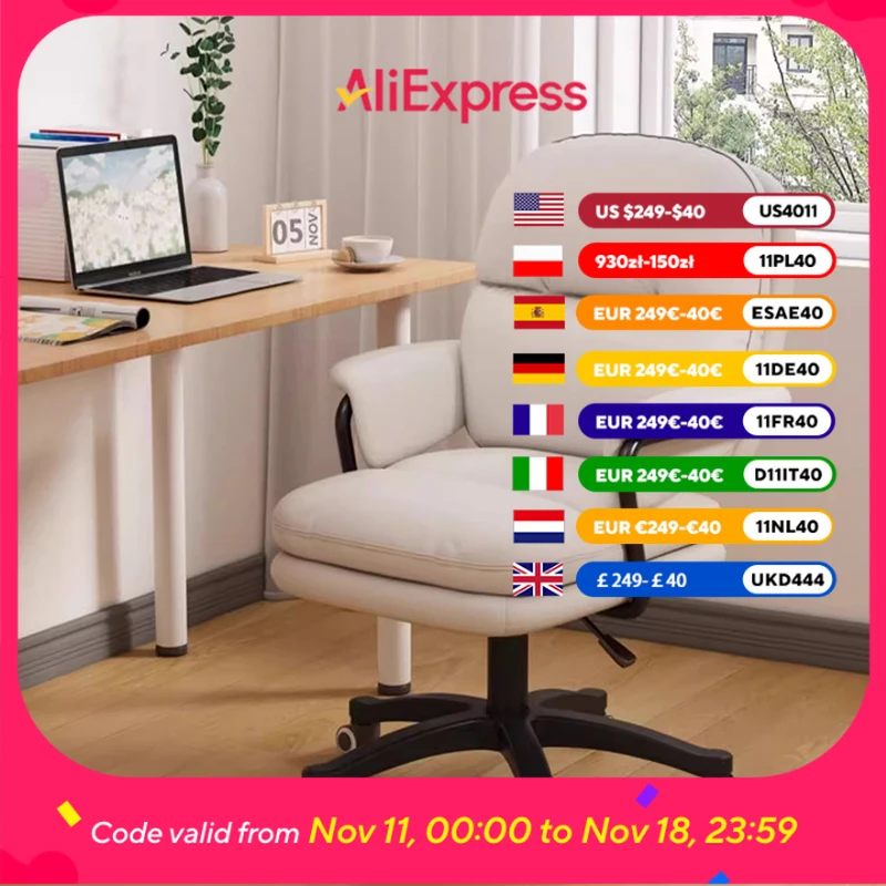 

Comfy Elegant Luxury Office Chair Wheels Armrest Modern Conference Gaming Chairs Pliable Design Sillas De Oficina Furniture Home