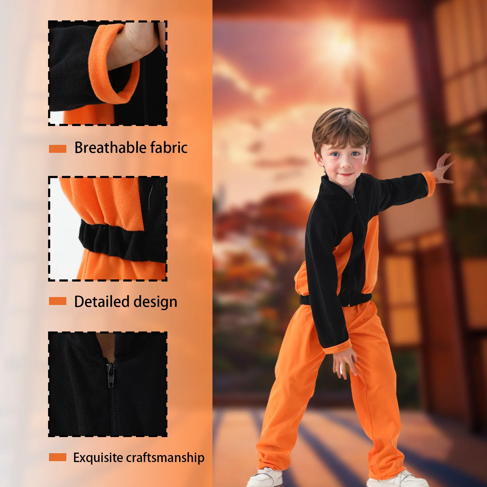 Children's Handsome Ninja Role - Playing, Halloween Costume, Cartoon Anime Themed Carnival Party, Christmas and New Year Costumes