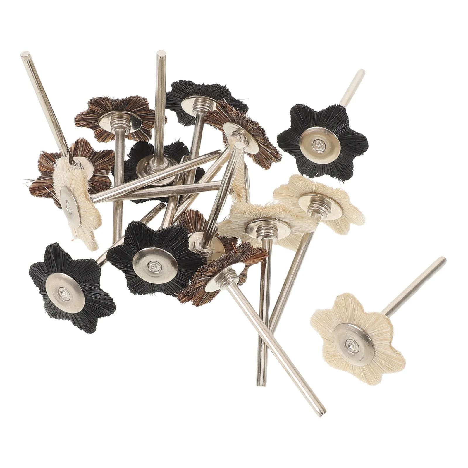15Pcs Drill Wire Brush Attachment Hexagonal Polishing Wheel Abrasive Rotary Cleaning Brushes for Electric Grinder Tools Rotary view 3