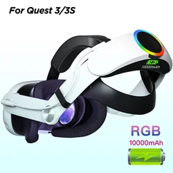 Head Strap Battery 10000mAh For Meta Quest 3/3S Elite Strap Replacement Adjustable Comfort PD18W Fast Charging VR Accessories