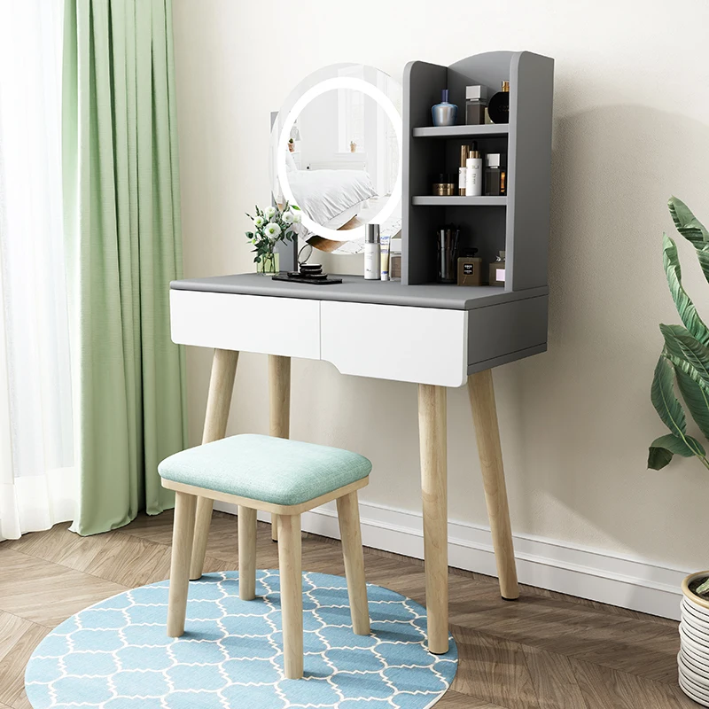 Modern Style Bedroom Furniture With Light vanity dresser and mirrors