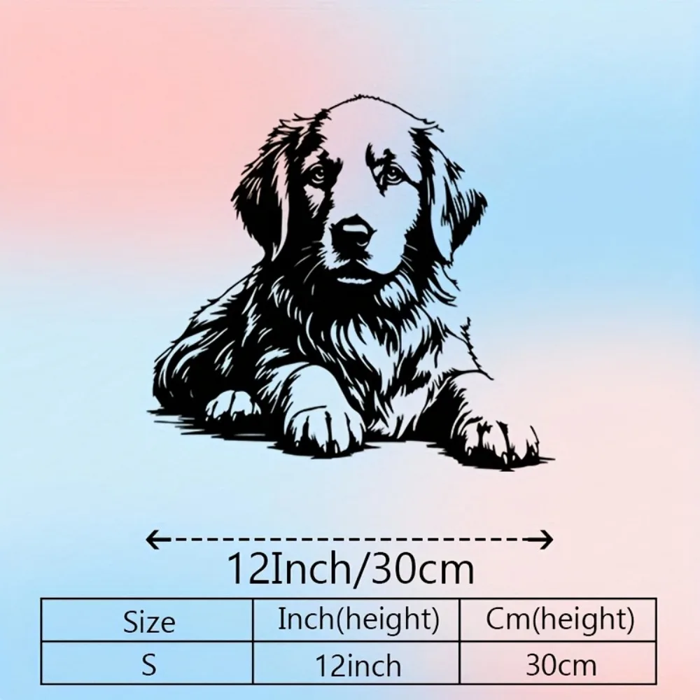 1pc Patriot Golden Retriever Metal Wall Art, Rust-Resistant Garage Mural for Dog Lover Gift