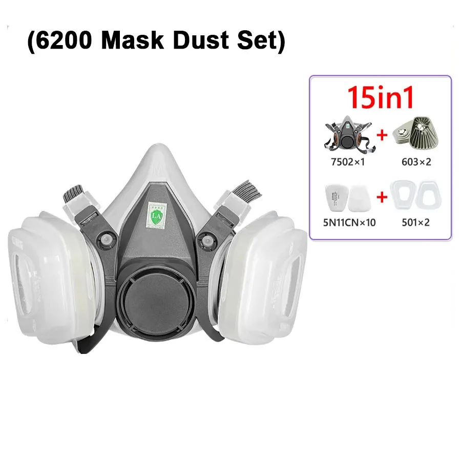 15in1 Set 6200 Combination with 5n11/603/501 Accessories Filter Replacement Anti-Dust Spray Painting Organic Dust Against