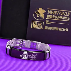 Neon Genesis Evangelion Cartoon Peripheral Bracelet Ayanami Rei Asuka Stainless Steel Anime Fashion Accessories Boys Girls Gift